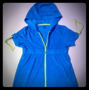 Wave Zone Swim Full Zip Cover Up with Hood